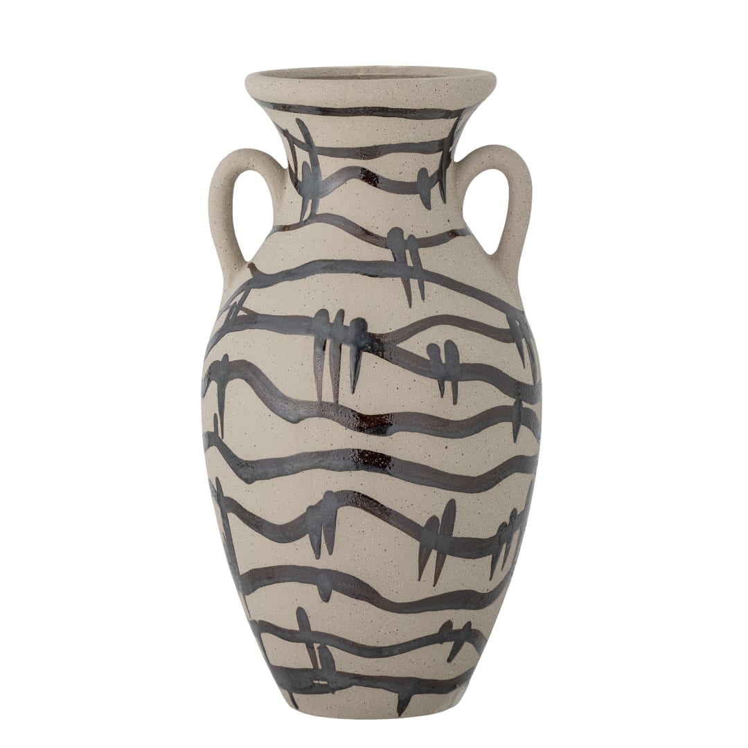 82057588 - Ohana Vase, Black, Stoneware STOCK: 129