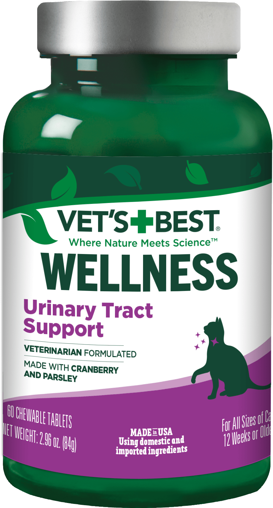 Vet's Best Cat Urinary Tract Support Chewables | Supports A Healthy Urinary Tract in Cats | 60 Chewable Tablets