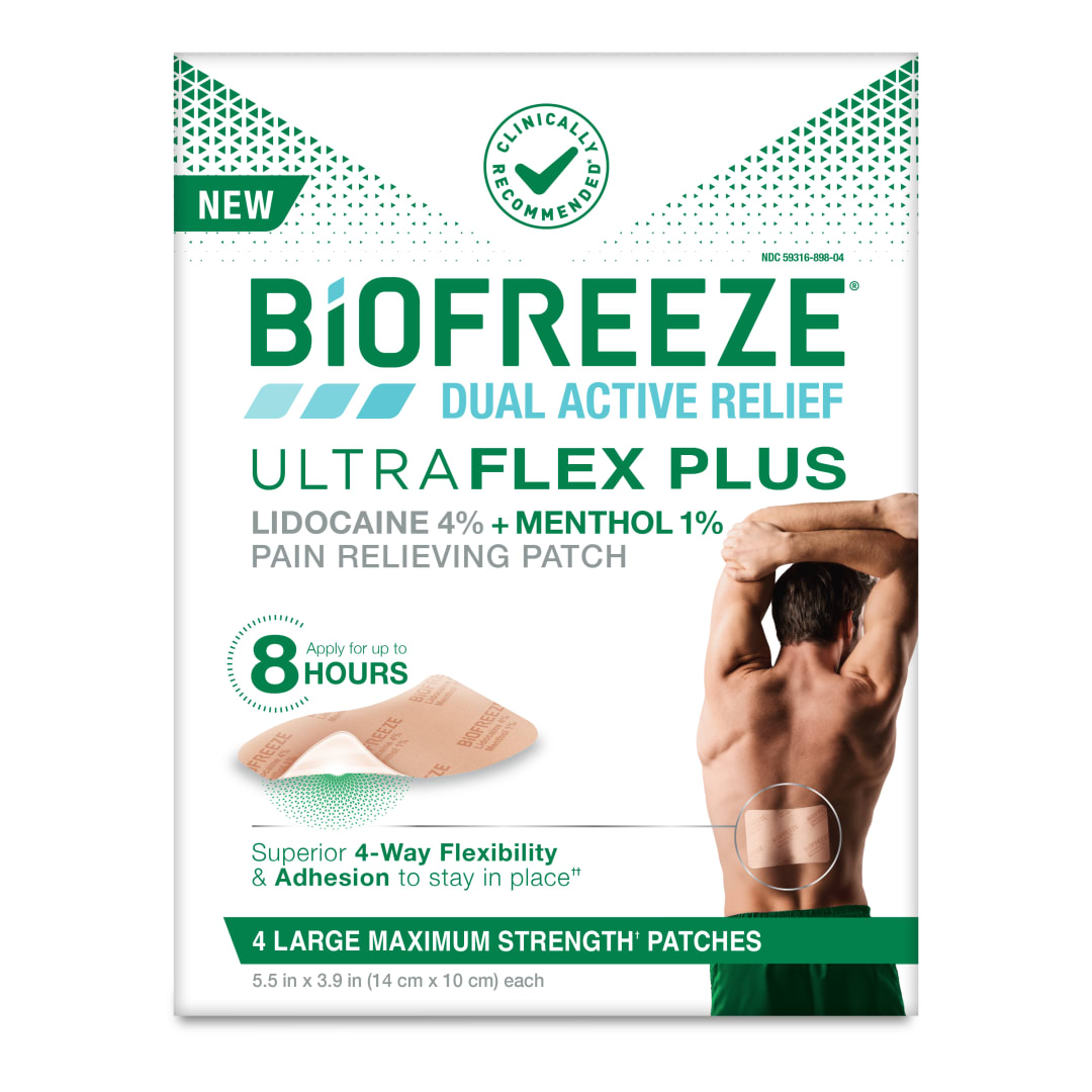 BIOFREEZE® UltraFlex Lidocaine+Menthol Patch 20 (5x4)/4 ct.