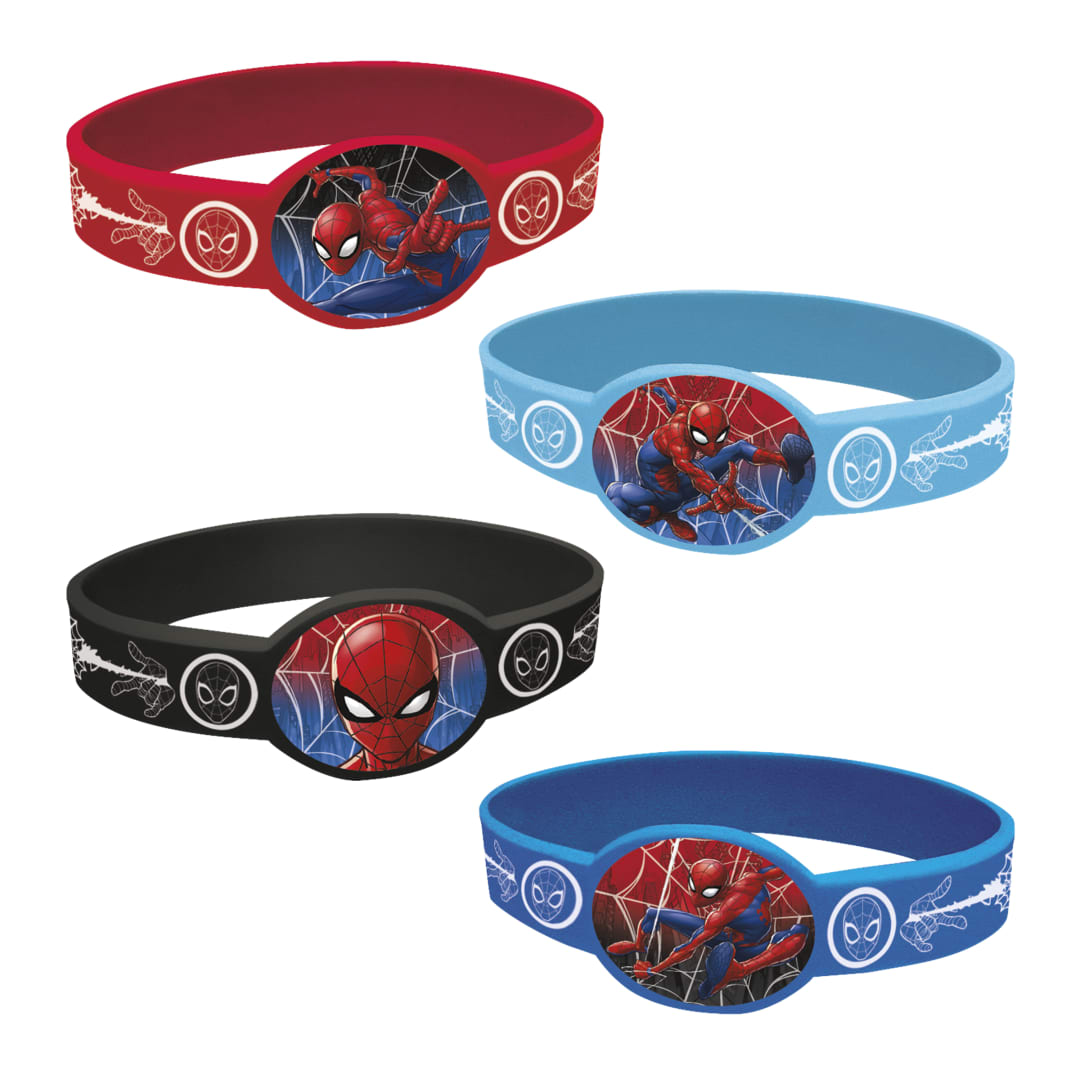 Spider-Man Stretchy Bracelets, 4ct