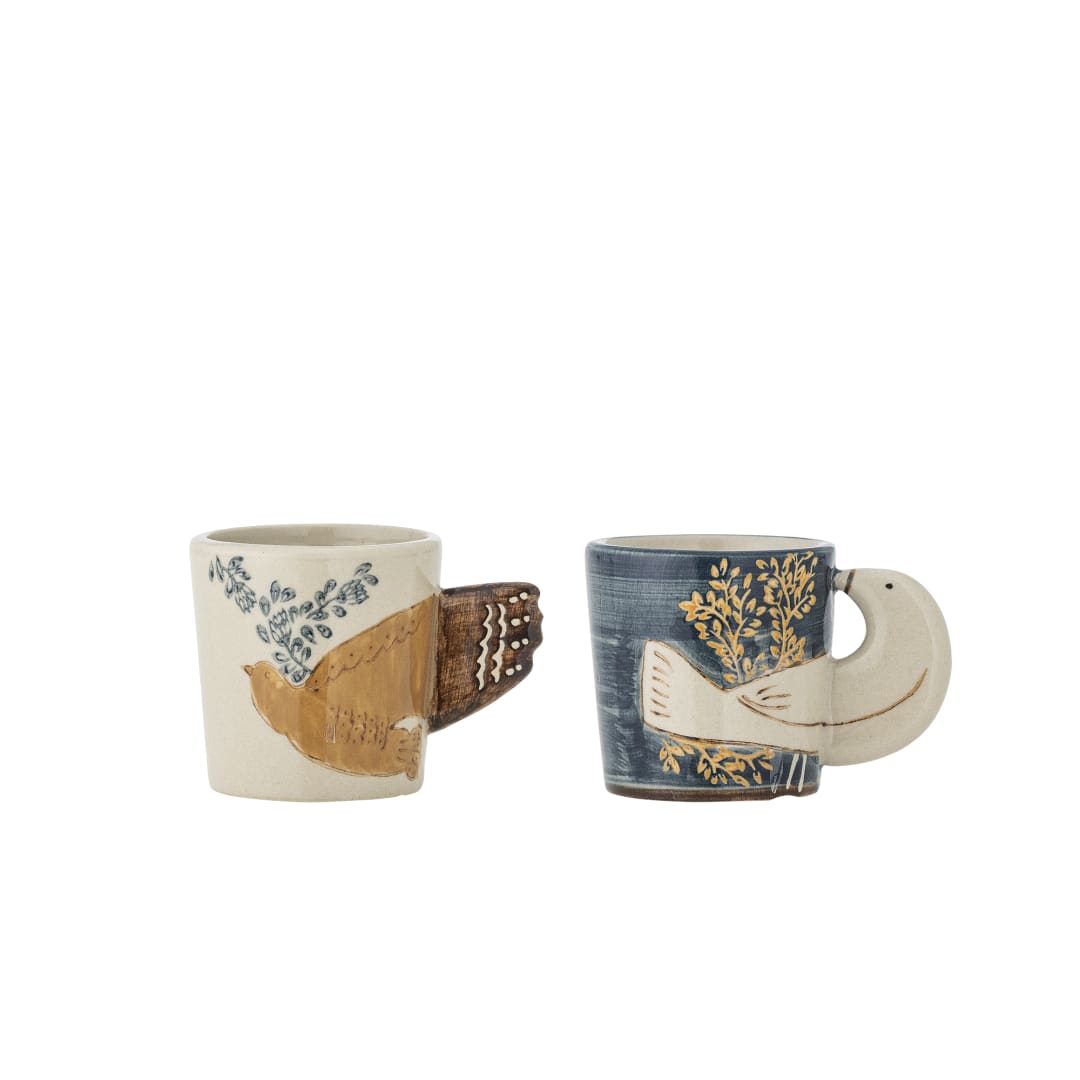 82072012 - Hezha Espresso Cup, Blue, Stoneware STOCK: 300