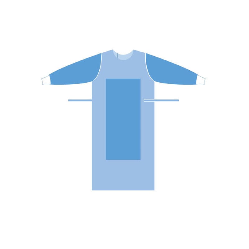 SureSafe 50gsm L3 Poly Reinforced Surgical Gown, Blue, Large, Sterile