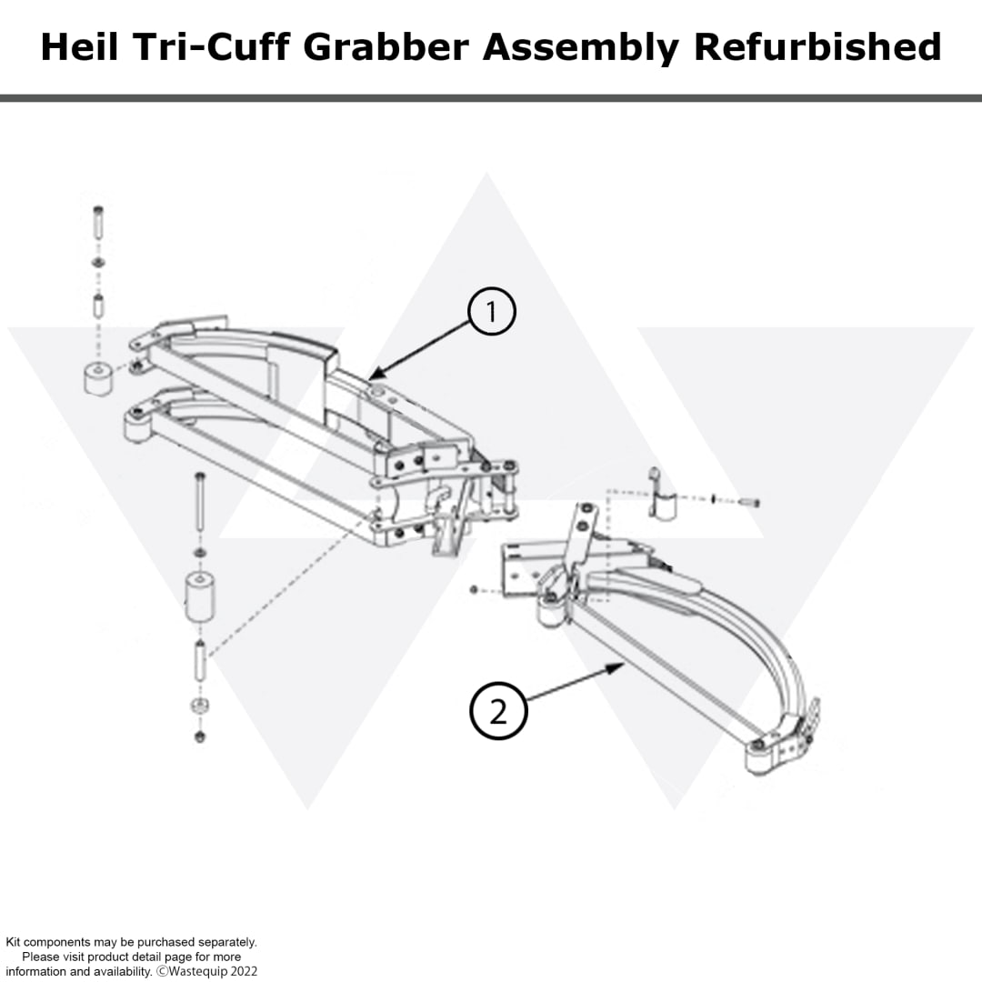 Wastebuilt® Replacement for Heil Refurbished Tri-Cuff Grabbers (H1-093-3311-RF)