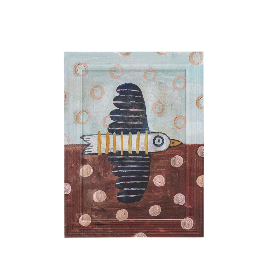 82063053 - Brett birdy Illustration w/ Frame, Multi, Firwood STOCK: 15