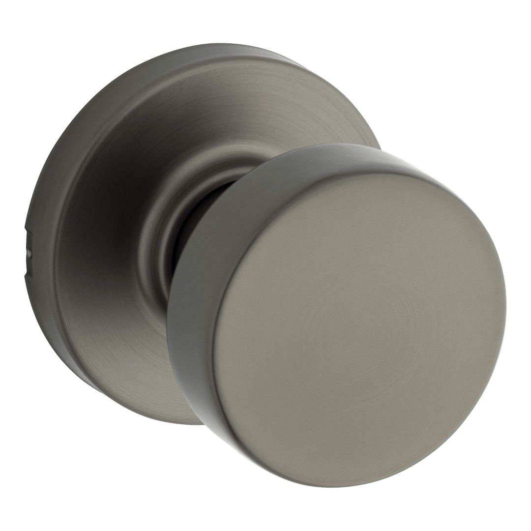 Pismo Hall/Closet Knob w/ Round Rose in Gunmetal