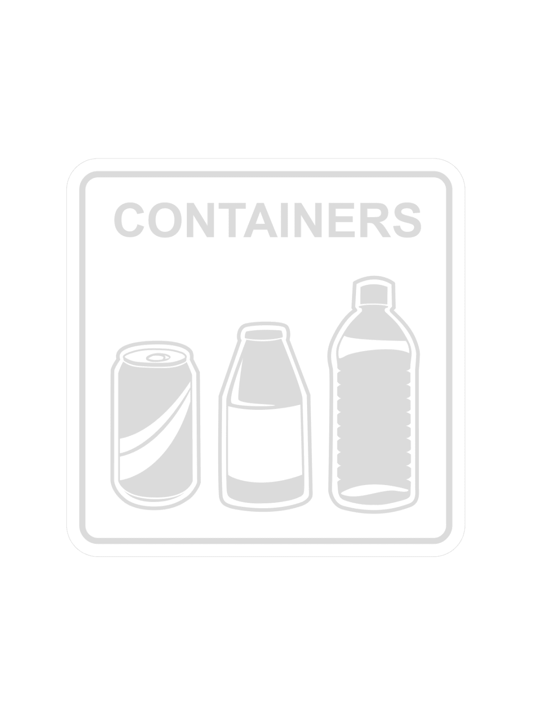 WASTE WATCHER - Label - Containers - Clear-White