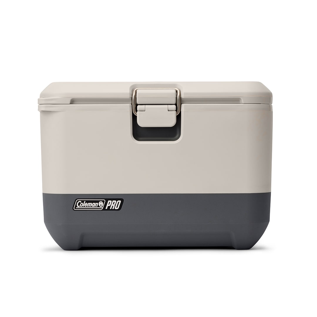 Coleman® Nevera Térmica Pro 17-Quart, Hard Cooler, Puntos de Anclaje para Transporte Seguro y Portabilidad, Beige y Gris