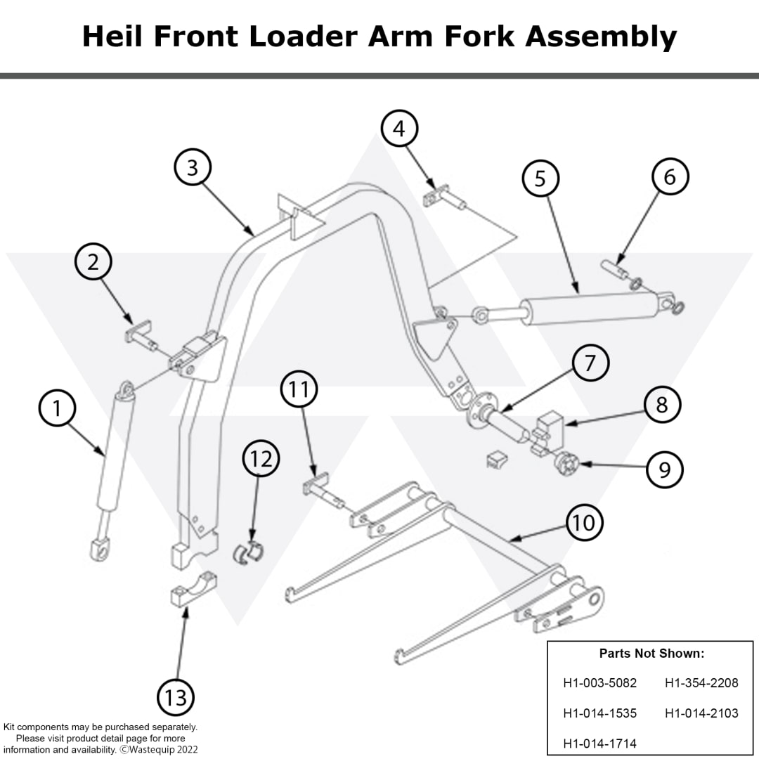 Wastebuilt® Replacement for Heil FL Arm Fork Assembly