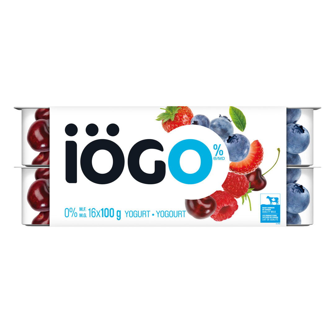 iÖGO Strawberry/Raspberry/Blueberry/Cherry Fat Free Yogurt Cups 0%