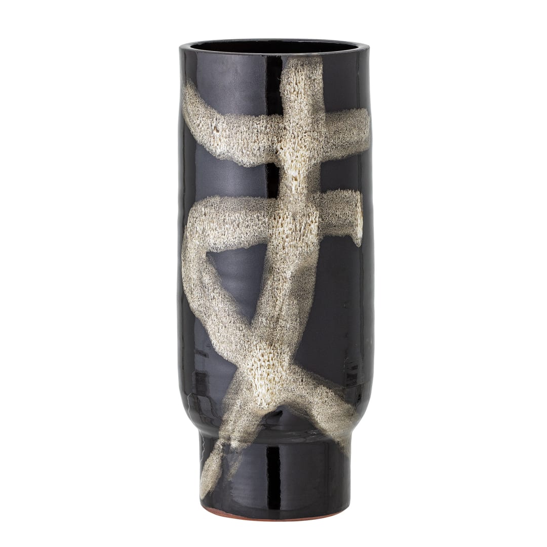 82050021 - Vefa Vase, Black, Terracotta STOCK: 156