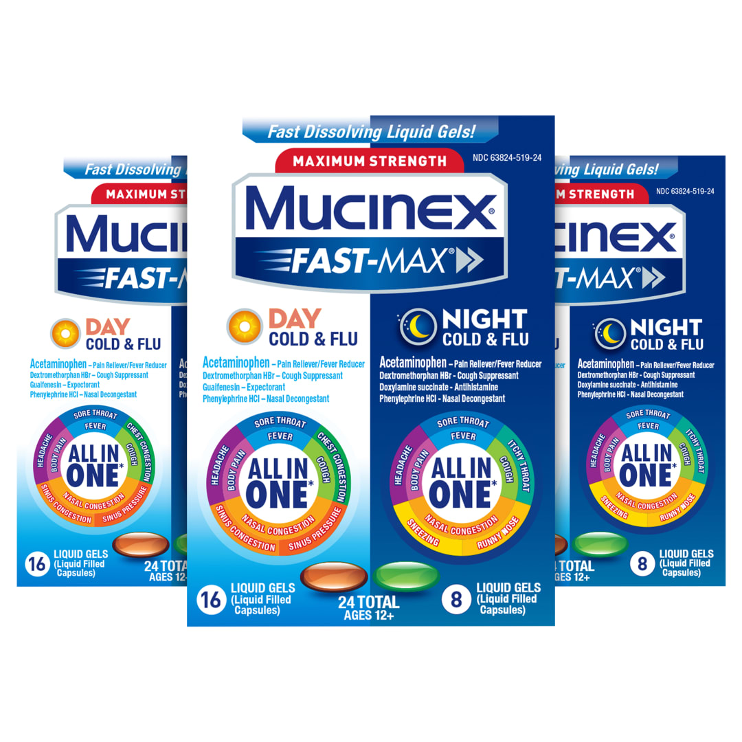 MUCINEX® FAST-MAX® Liquid Gels - Day Night 8/(3x24) ct.