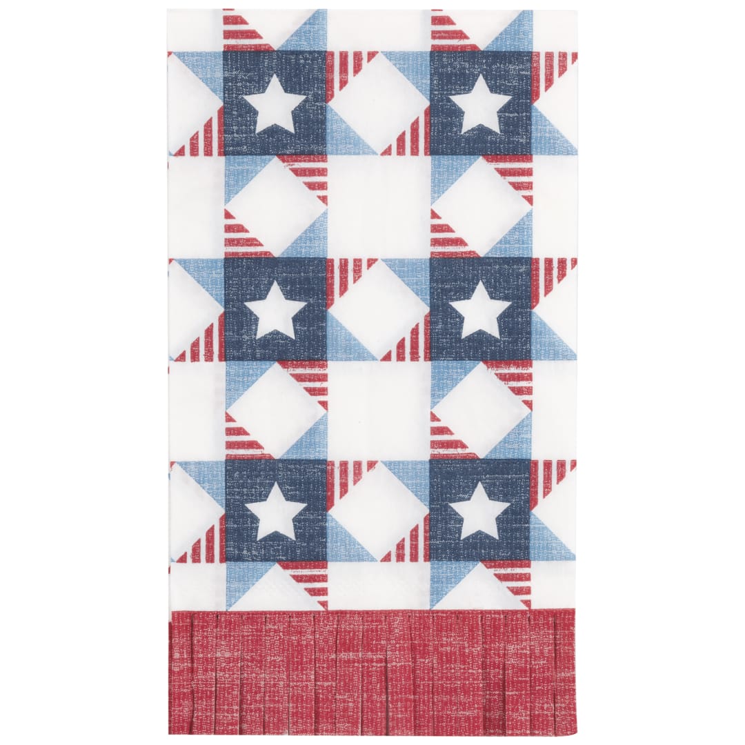 Classic Americana Fringe Guest Towels, 16ct