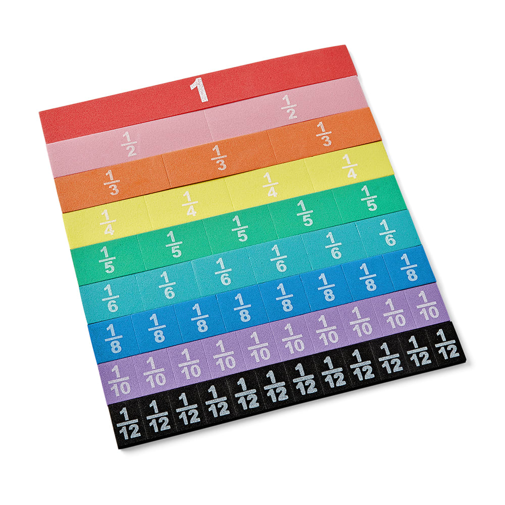 FRACTION TILES, RAINBOW, FOAM SET/51