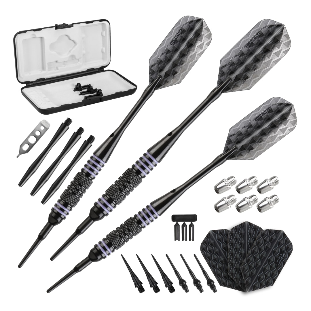 Viper Bobcat Adjustable Weight Conversion Dart Set 16-19 Grams, Purple Rings