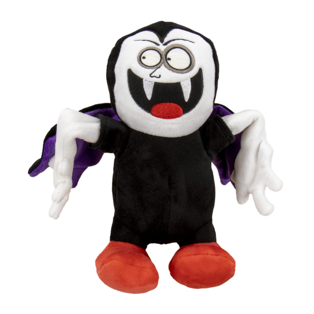 goDog Halloween Action Plush Vampire Squeaky Plush Dog Toy, Chew Guard Technology