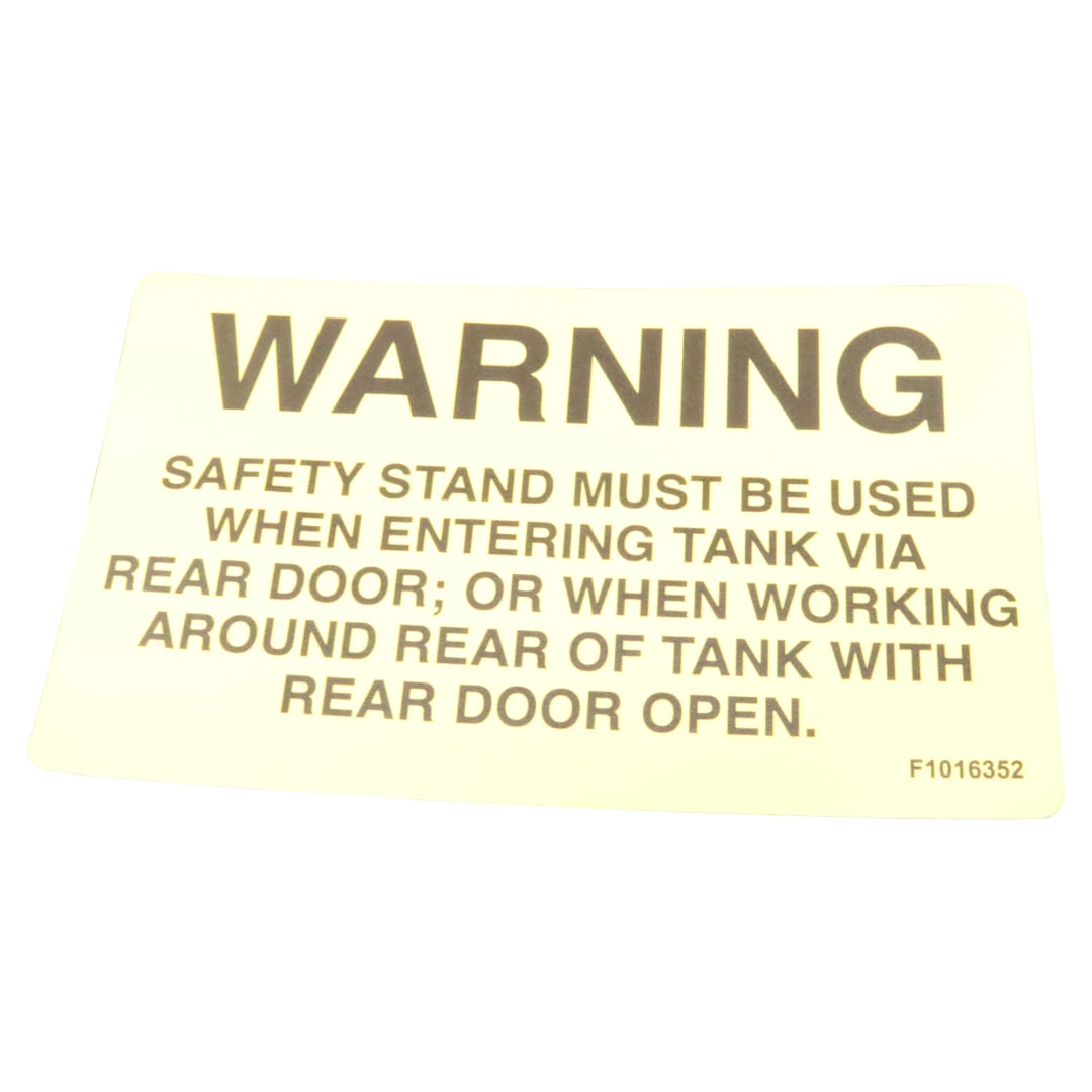 Cusco Decal - Warning Enter Tank