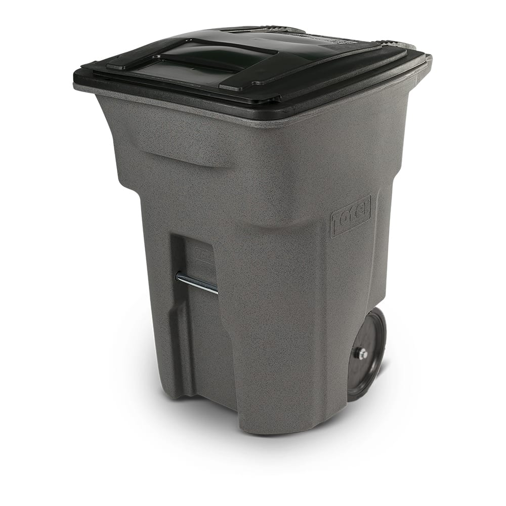 96 Gal. Trash Can with Smooth Wheels and Lid