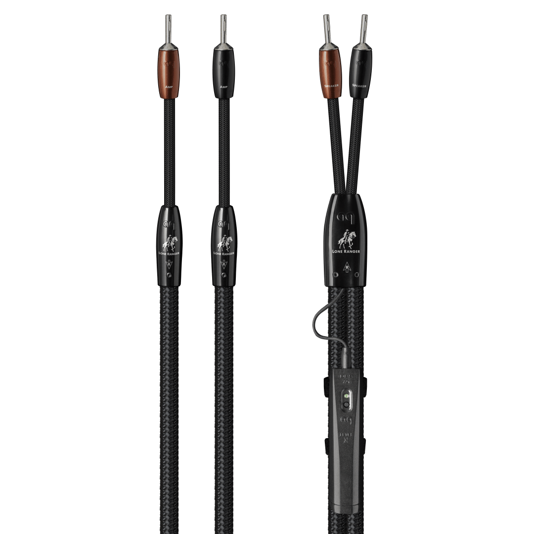 AudioQuest Lone Ranger ZERO-Tech Speaker Cable (12', 2 x Male Multi-Spade, Silver)