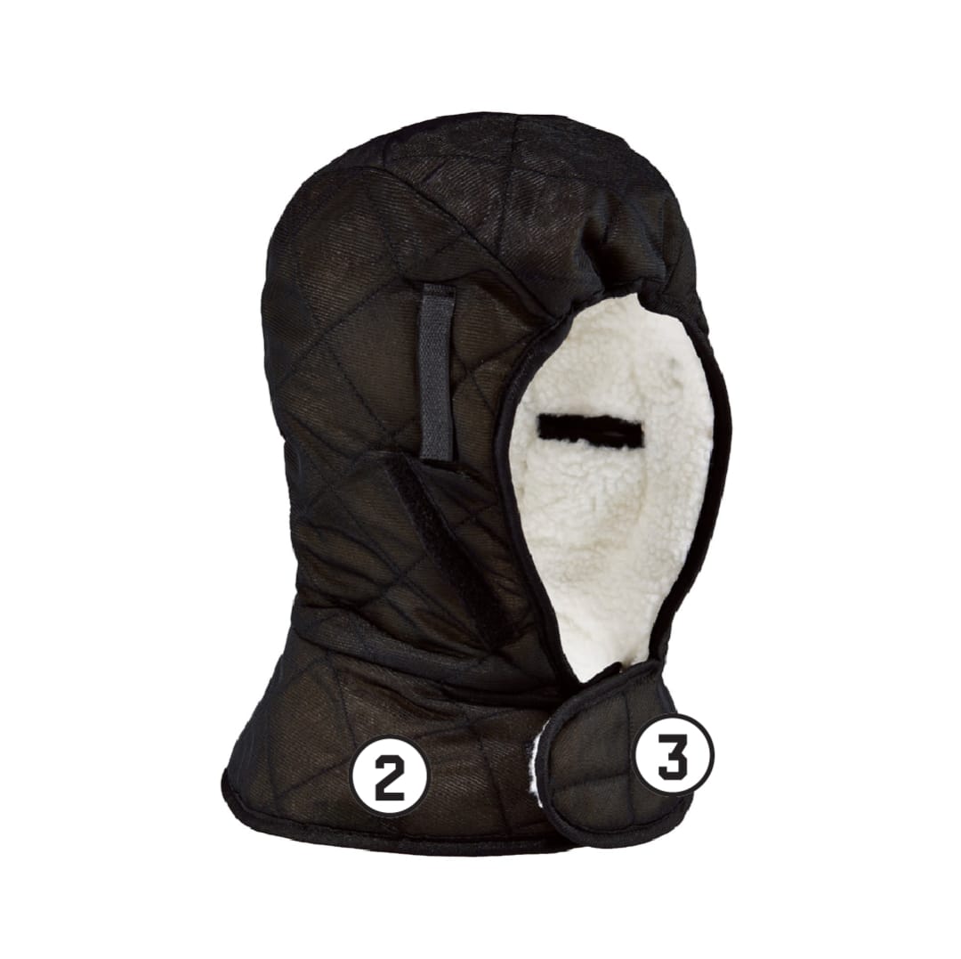 N-Ferno 6952 Winter Hard Hat Liner - 3-Layer, Sherpa-Lined, Quilted Shell, Long