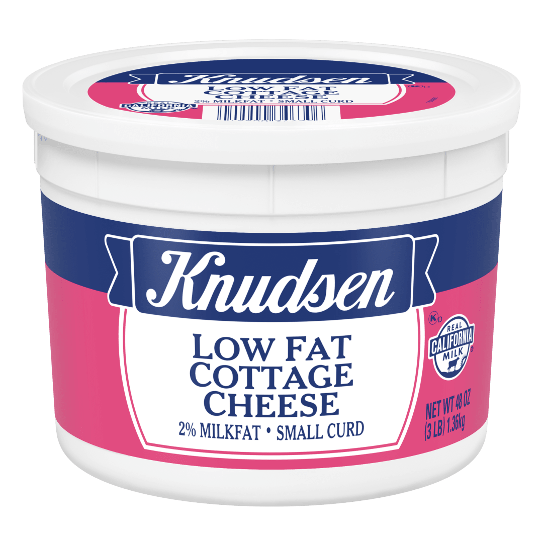 Knudsen's Lowfat Cottage Cheese, 2% Milkfat, Small Curd, 48 oz Tub, 10g of Protein Per Serving