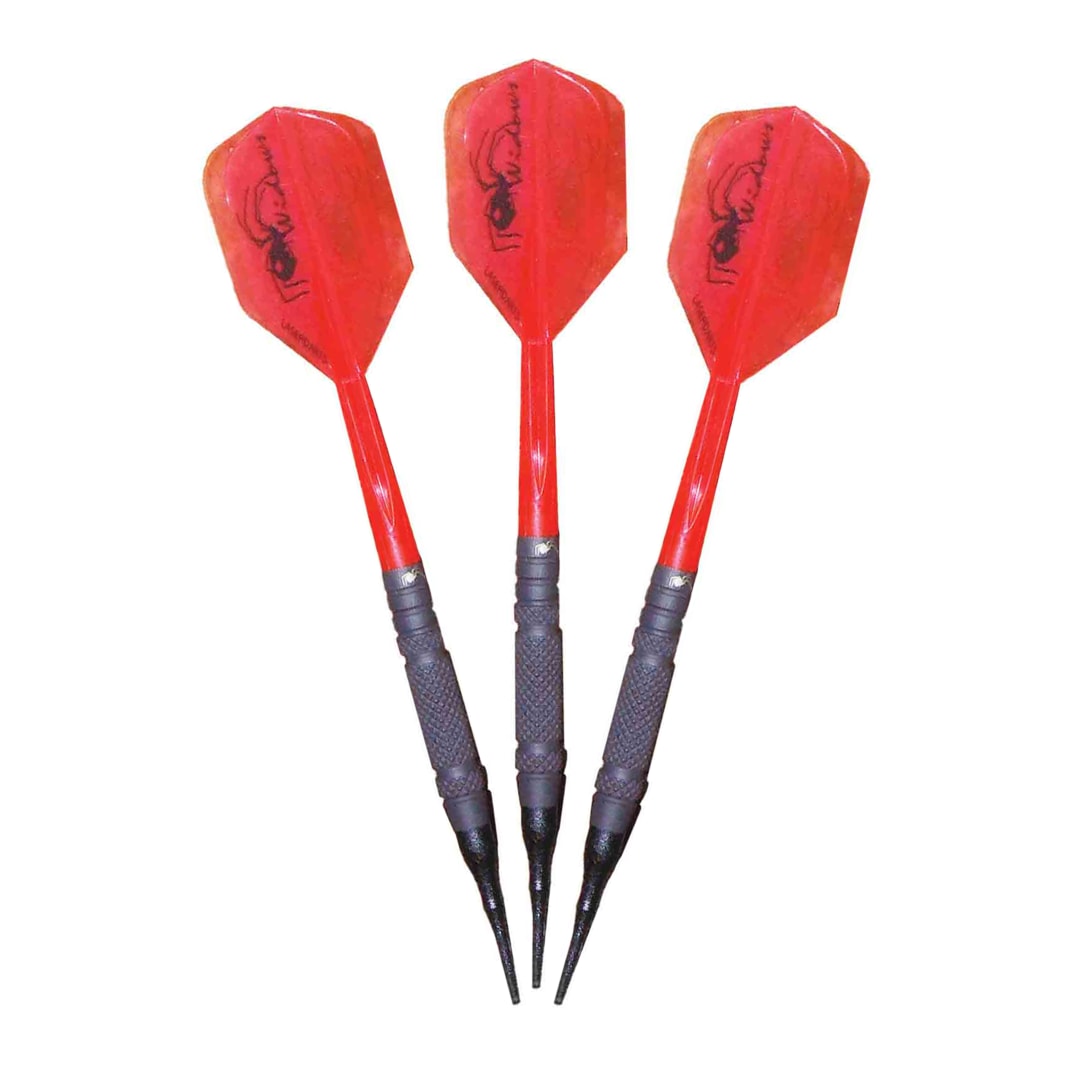 Laserdarts Black Widows 90% Tungsten Knurled Soft Tip Darts 16 Grams