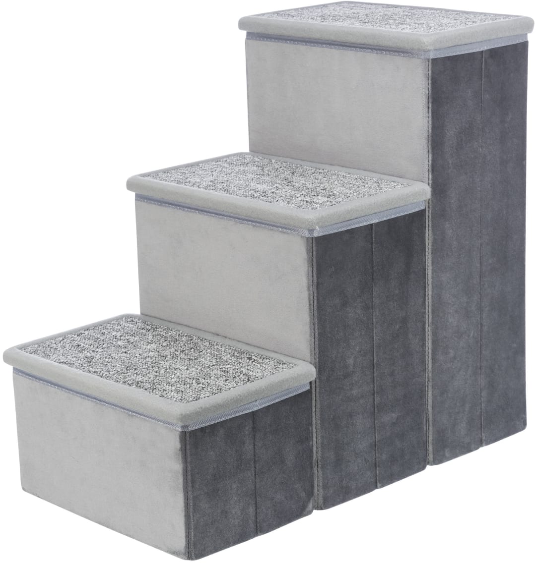 Velour Foldable Pet Stairs