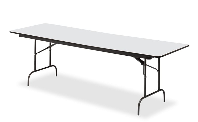 OfficeWorks™ Commercial Wood Laminate Folding Table, Gray, 30" x 96"