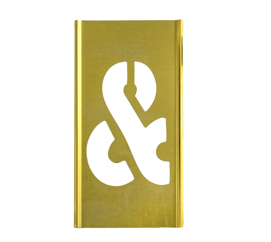 Stencil Sort-1/2" Brass Gothic Ampersand