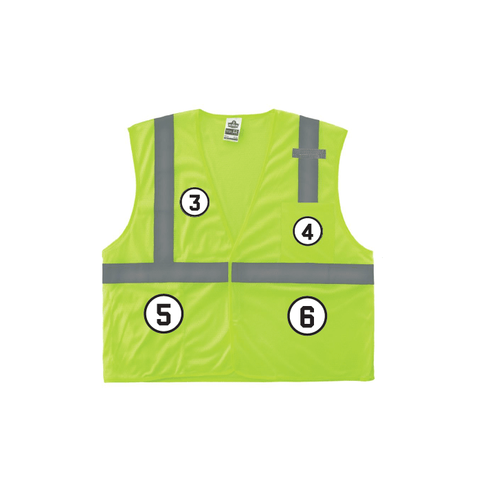 GloWear 8210HL Mesh Hi-Vis Safety Vest - Type R, Class 2, Hook & Loop, 2 Pockets