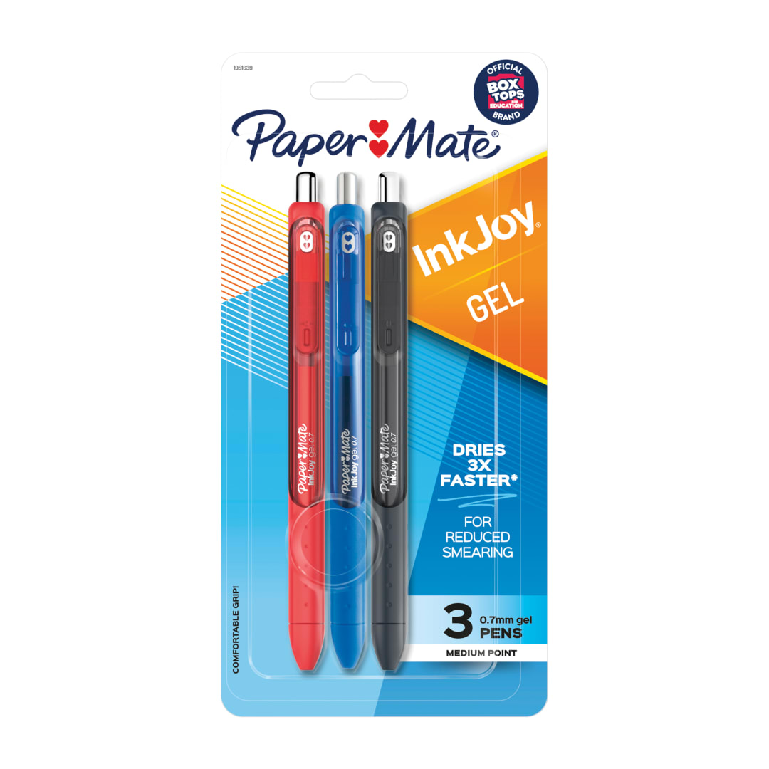 Paper Mate® InkJoy® Gel Pens, Medium Point, Assorted, 3 Pack