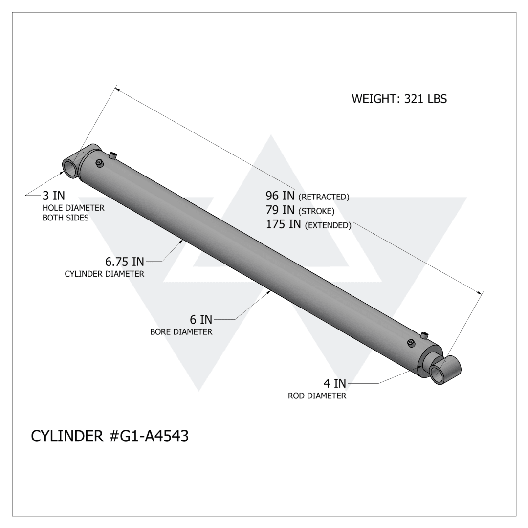 Galbreath™ Beam Mount Cylinder (6" X 4" X 79")