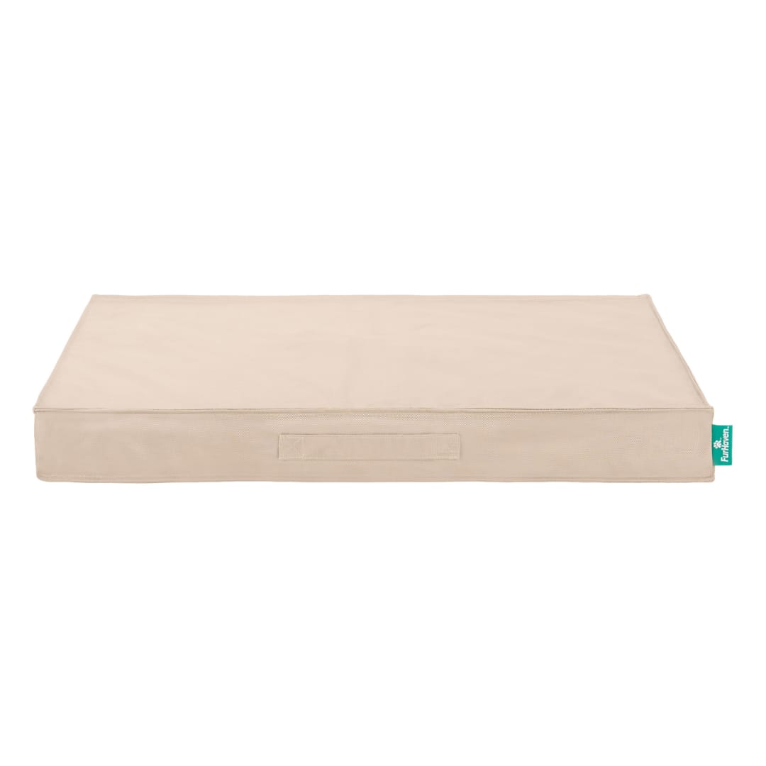 FurHaven Premium Indoor-Outdoor Deluxe Orthopedic Mattress Pet Bed, Biscuit, Medium