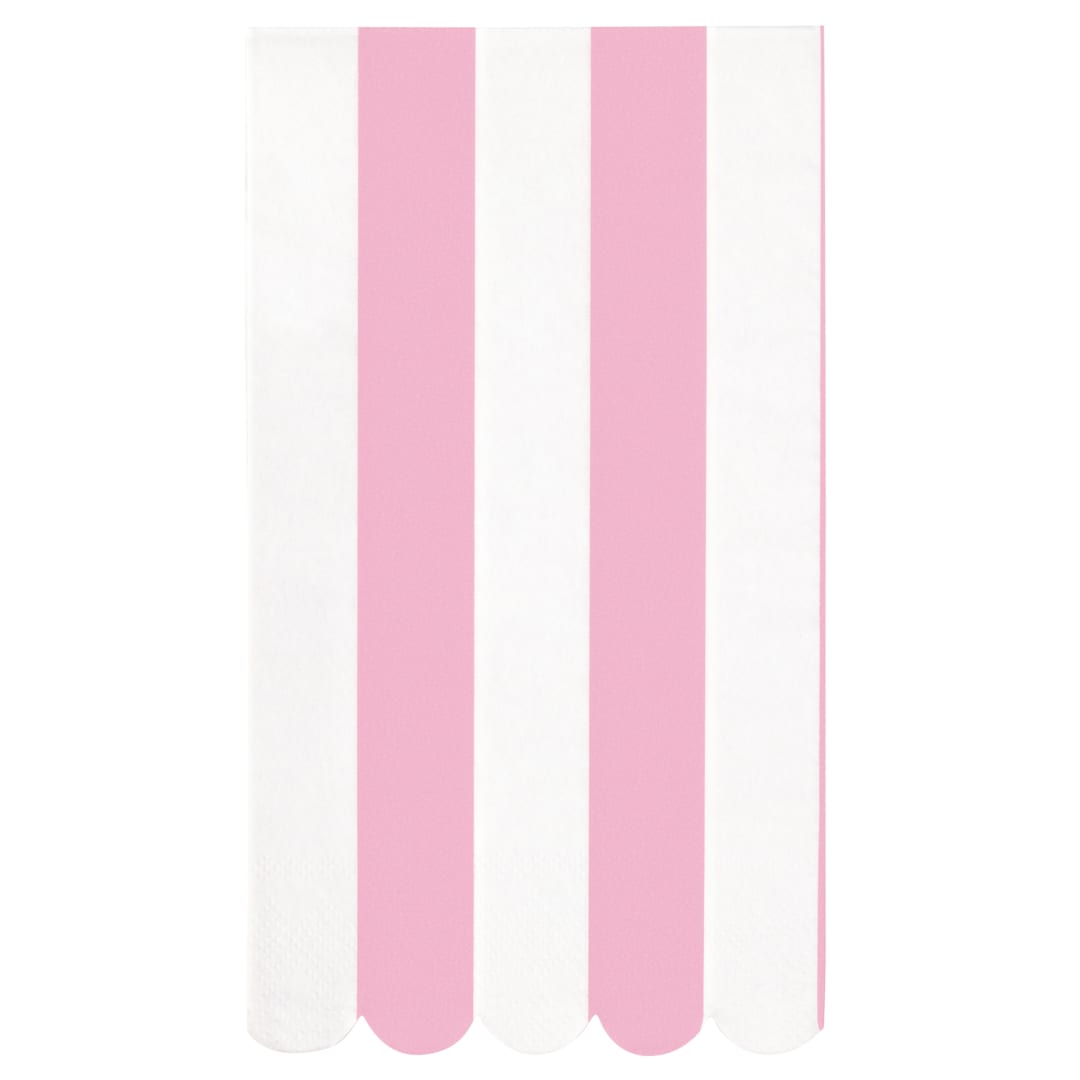 Pastel Spring Striped Scalloped Guest Towels, 16ct
