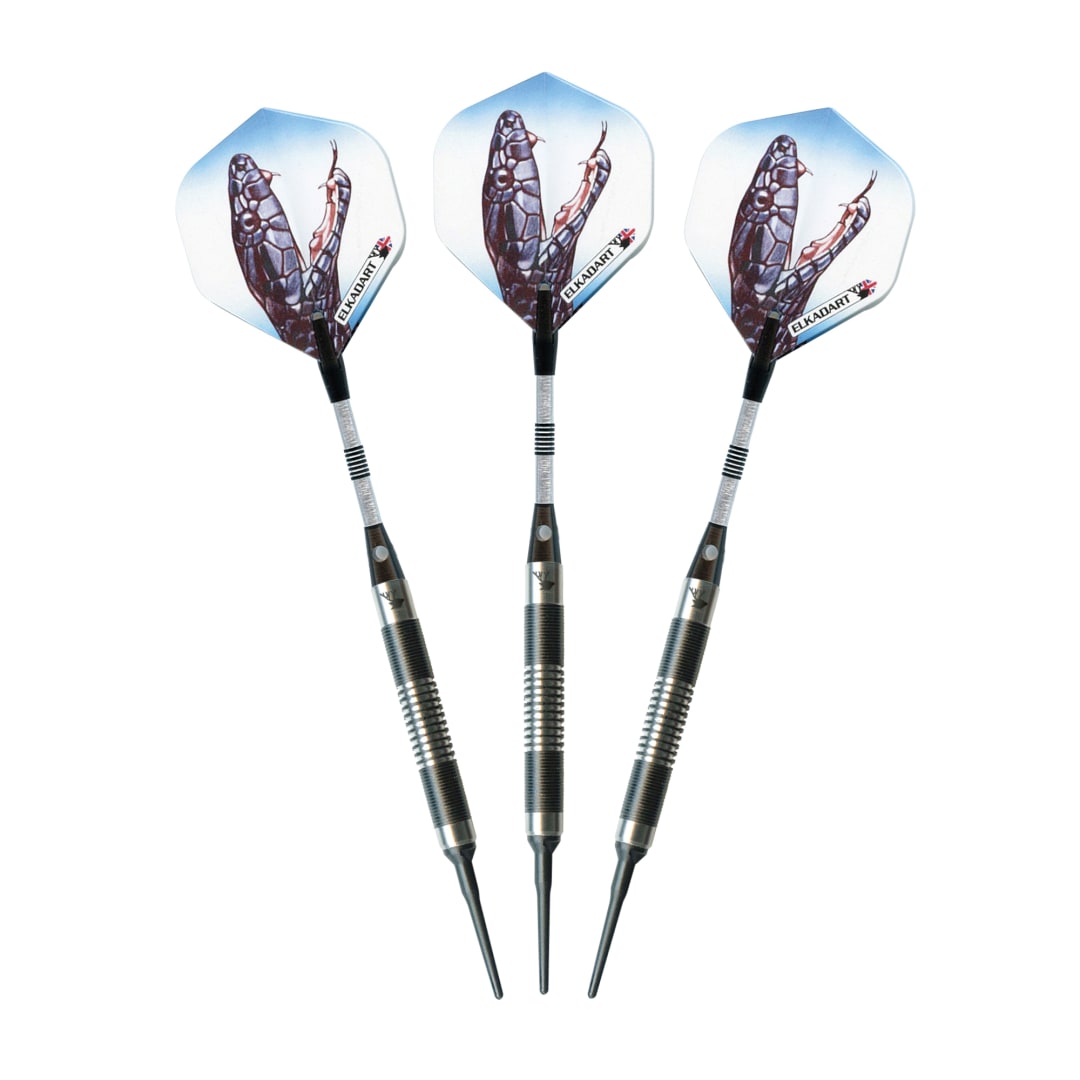 Elkadart Black Mamba 80% Tungsten Soft Tip Darts Thin Barrel 14 Grams