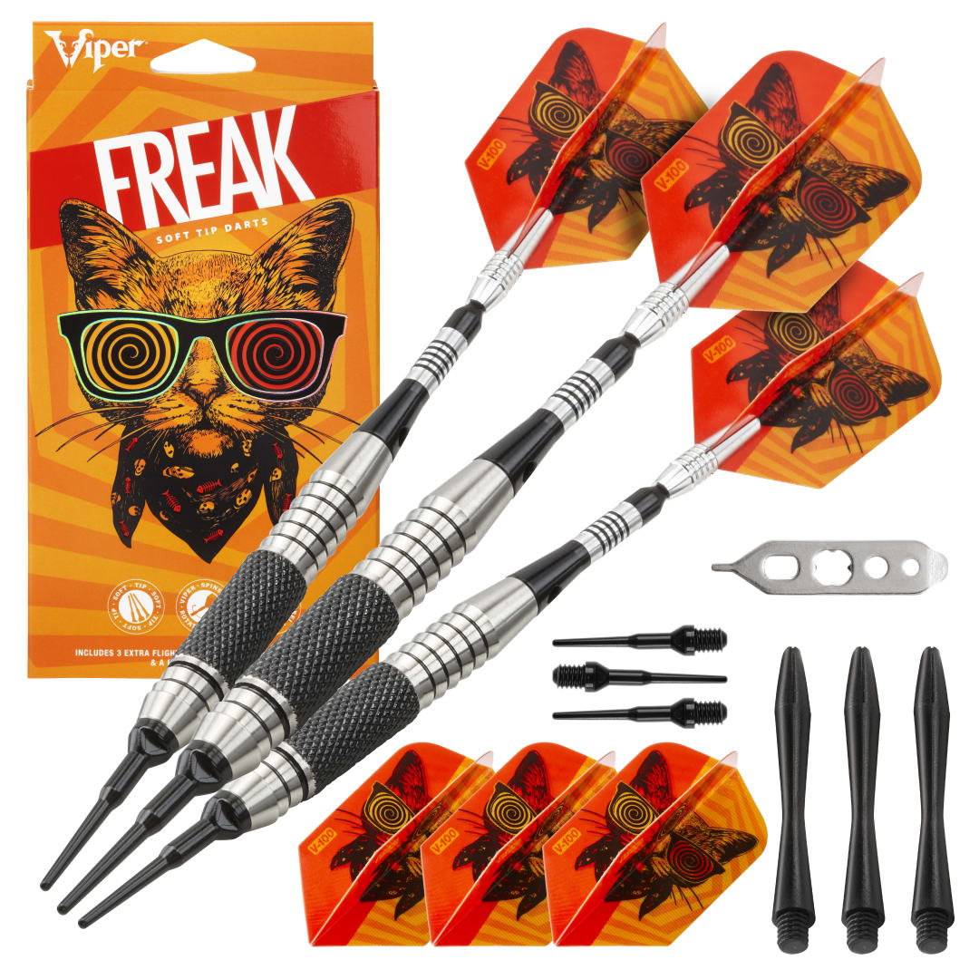 Viper The Freak Soft Tip Darts Knurled and Grooved Barrel 18 Grams