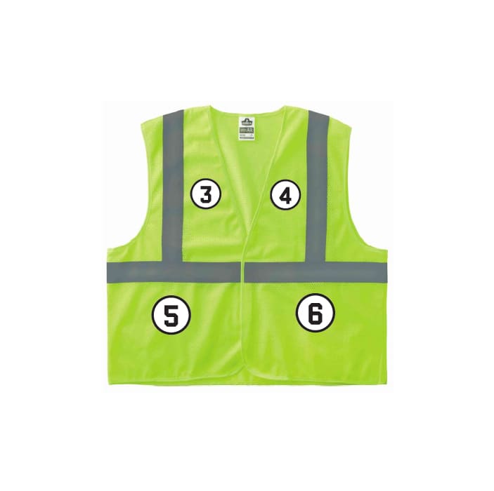 GloWear 8205HL-ECO Recycled Hi-Vis Vest - Type R, Class 2, Hook + Loop, No Pockets