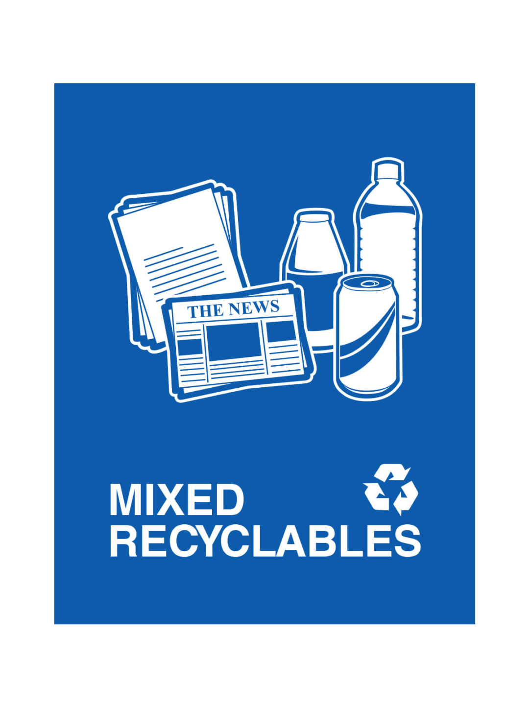  ASPYRE - Sign - Mixed Recyclables - Blue
