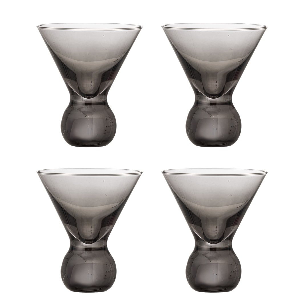 82072450 - Corliss Cocktail Glass, Grey, Glass STOCK: 28