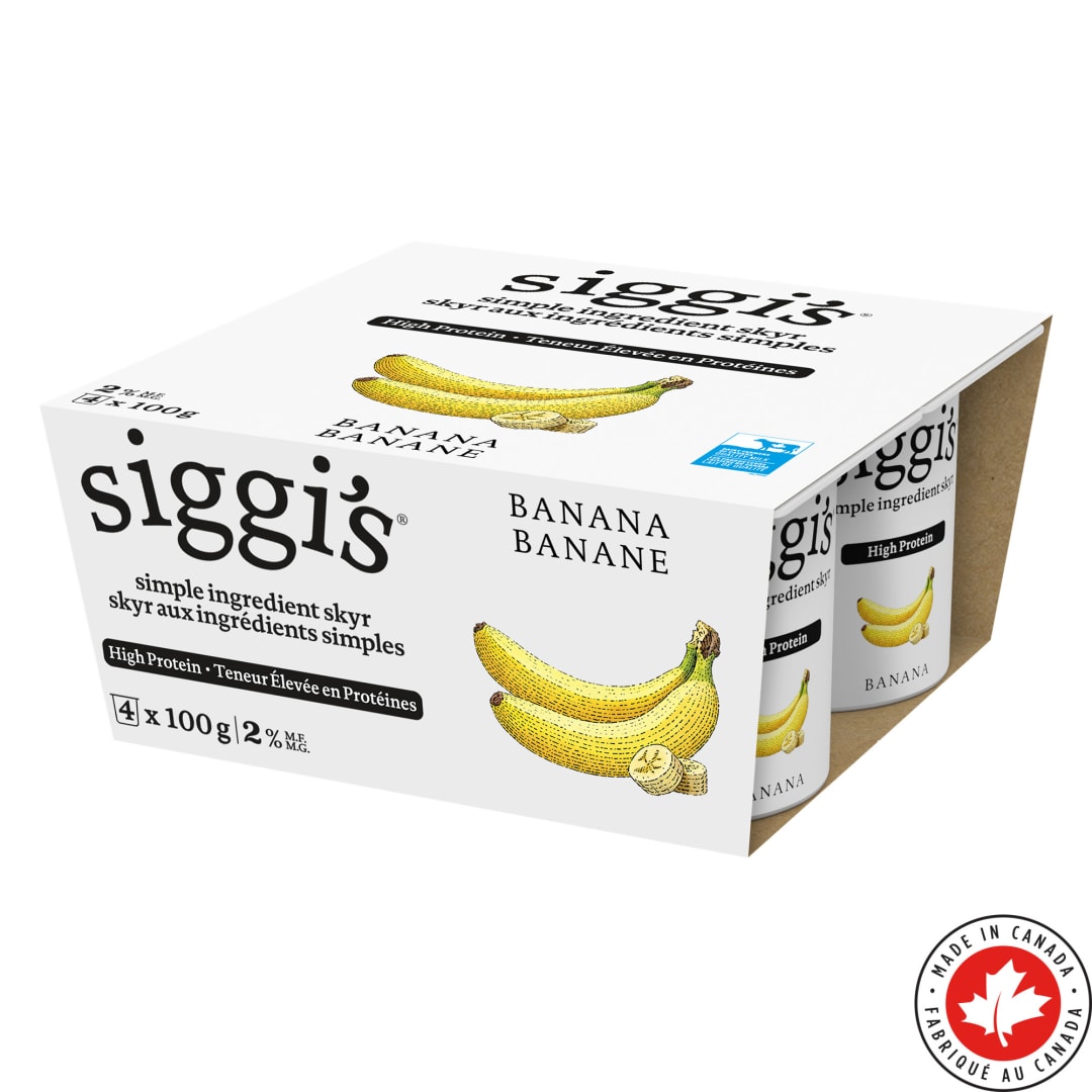 siggi's Banana Skyr Yogurt 2%, 4x100g