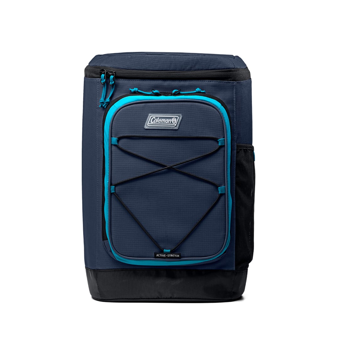 Coleman® Mochila Térmica Aislada XPAND, para 30 Latas, a Prueba de Fugas, con Correas Ajustables y Retención de Hielo, Azul Nocturno