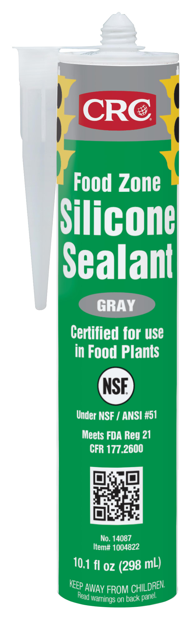 CRC Food Zone Silicone Sealant - Gray 1X10.1OZ