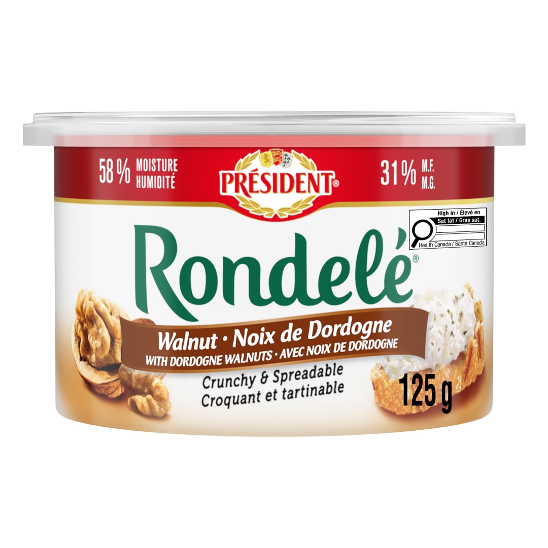 Président Rondelé Walnut Spreadable Cheese, 125g