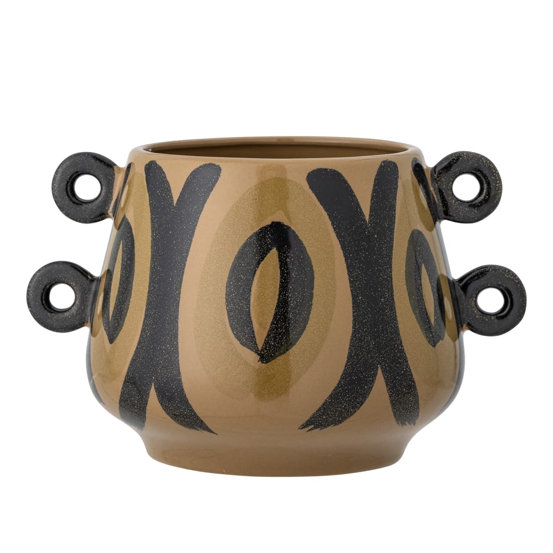 82057544 - Hayan Flowerpot, Brown, Stoneware STOCK: 46