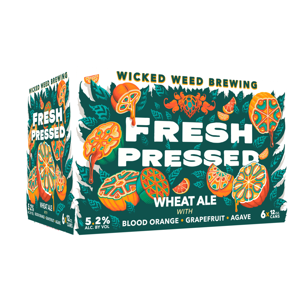 Wicked Weed Brewing Fresh Pressed #1 Craft Beer, 6 Pack 12 oz Cans, 5.2% ABV
