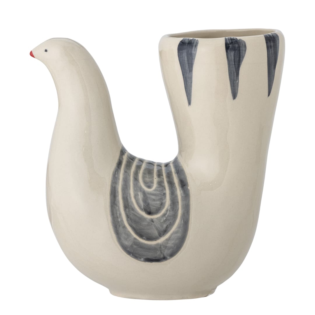 82060891 - Trudy Vase, White, Stoneware STOCK: 1