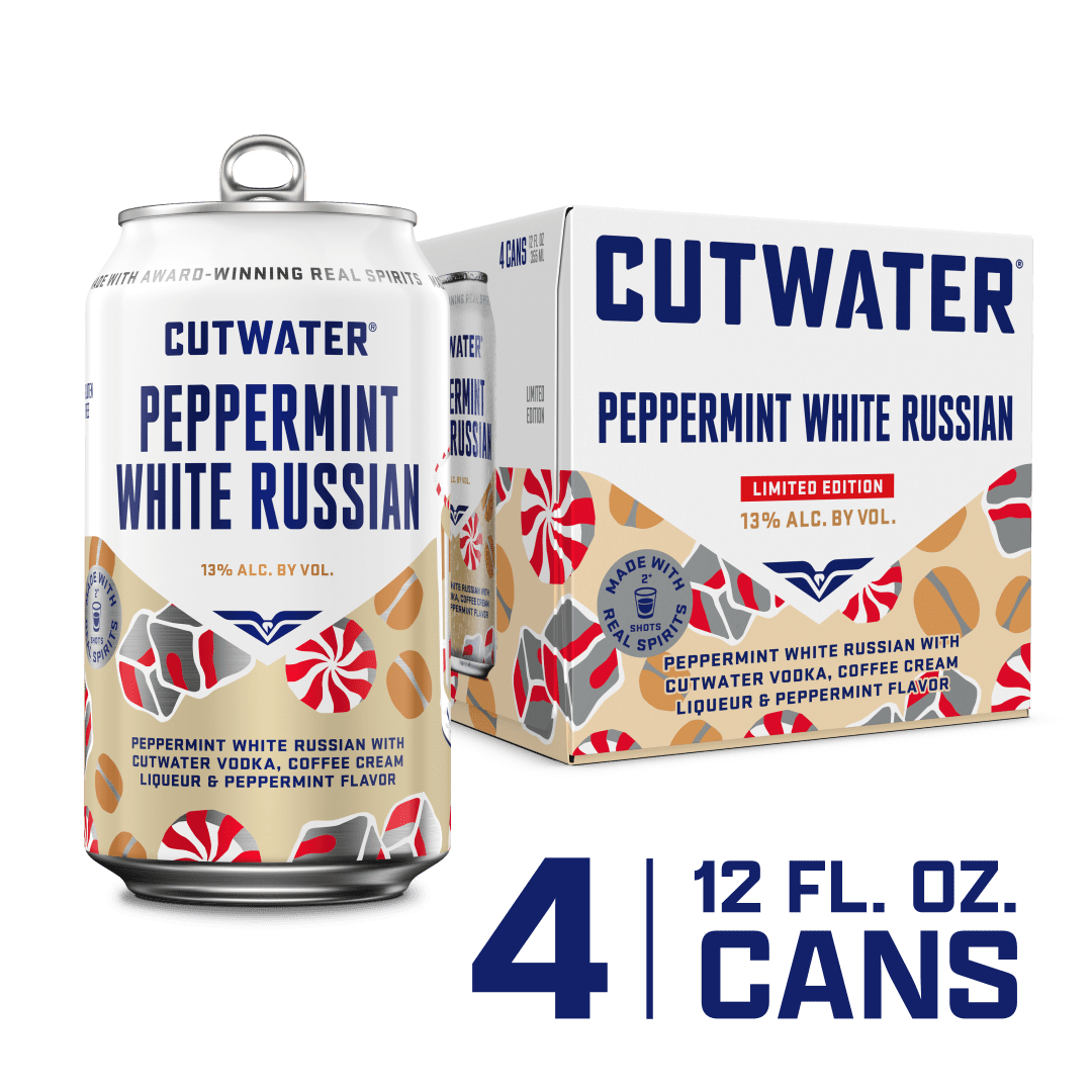 Cutwater Peppermint White Russian 4 Pack 12 fl oz Cans