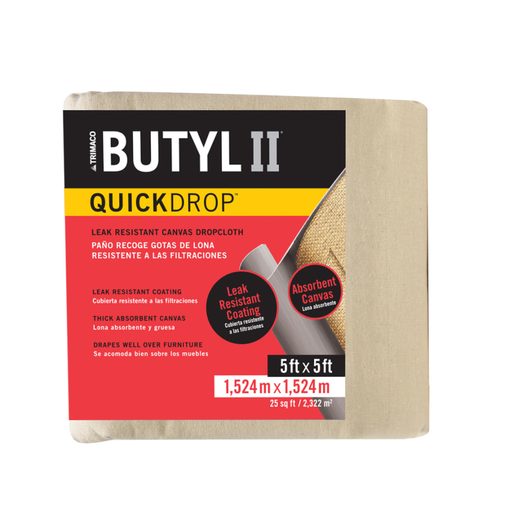 Trimaco Butyl II® QuickDrop™ Drop Cloth, 5'x5'