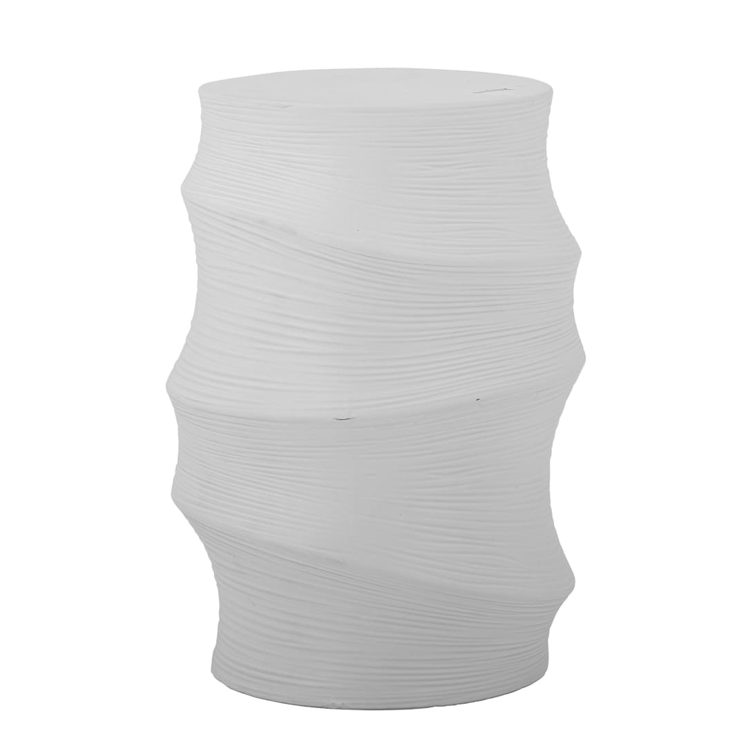 82064363 - Volise Side Table, White, Stoneware STOCK: 17