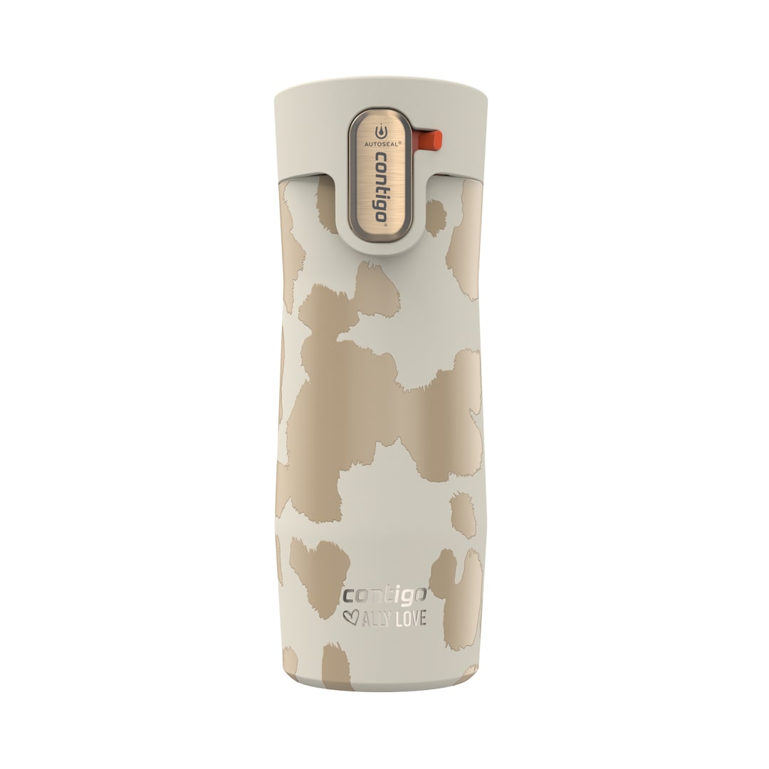 Contigo x Ally Love West Loop 3.0 Vacuum-Insulated Stainless Steel Travel Mug with AUTOSEAL Easy-Clean Lid, 16 oz (473 mL), Oatmilk