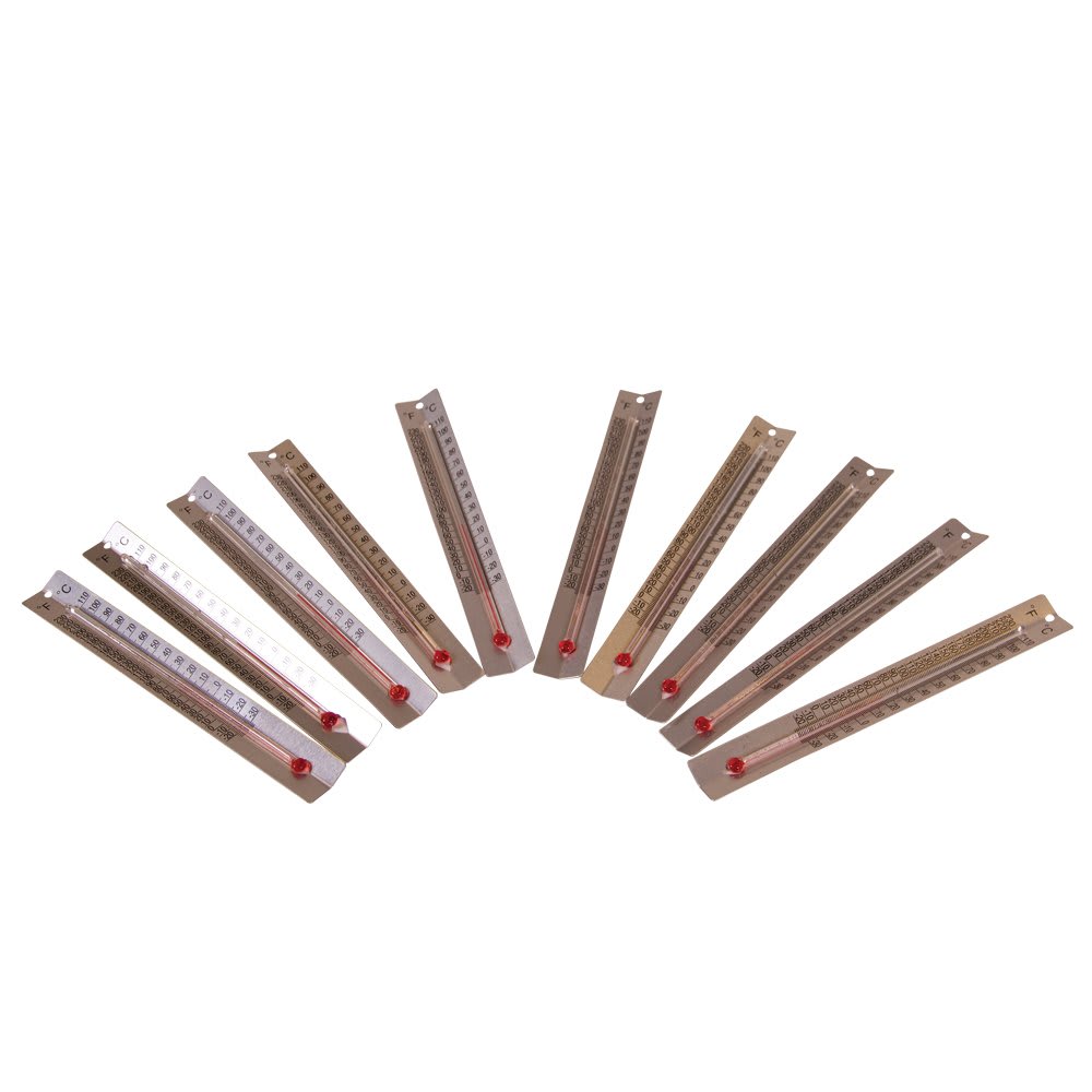 THERMOMETER, V-BACK, METAL DUAL PK/10